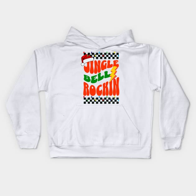 jingle bell rockin Kids Hoodie by MZeeDesigns